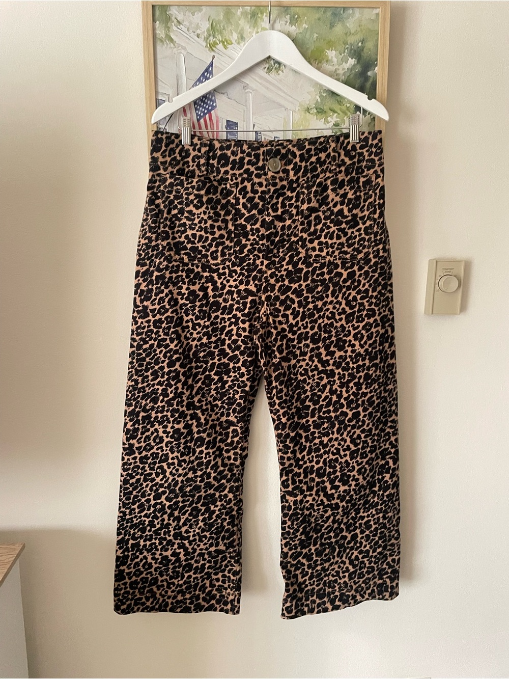 Anthropologie Maeve The Colette High-Rise Wide-Leg Leopard Pants 32 - Picture 2 of 6